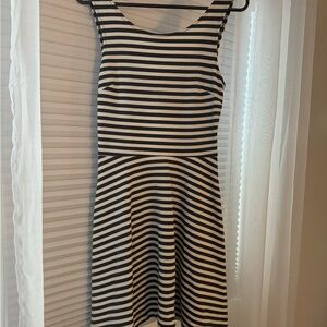 Striped Blue and White Dress